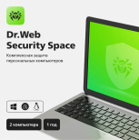 DrWeb Security Space, Рабочие станции:2, 12 мес, продление