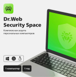 DrWeb Security Space, Рабочие станции:1, 12 мес, продление 